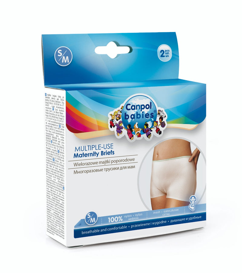Canpol babies multiple use maternity briefs (2 pack) in package S/M