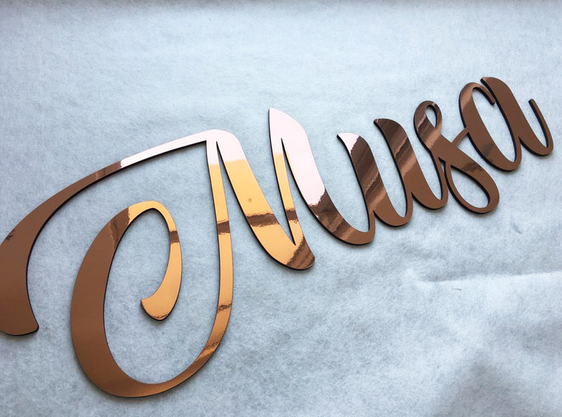 Laser Cut Coated Wooden Name Signs - 1 metre