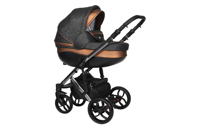 Baby Merc Faster 3 Limited Edition Travel System with carry cot (charcoal)