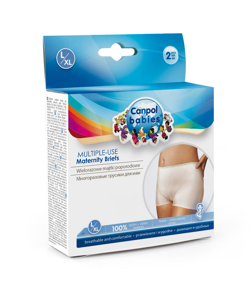 Canpol babies multiple use maternity briefs (2 pack) in package L/XL