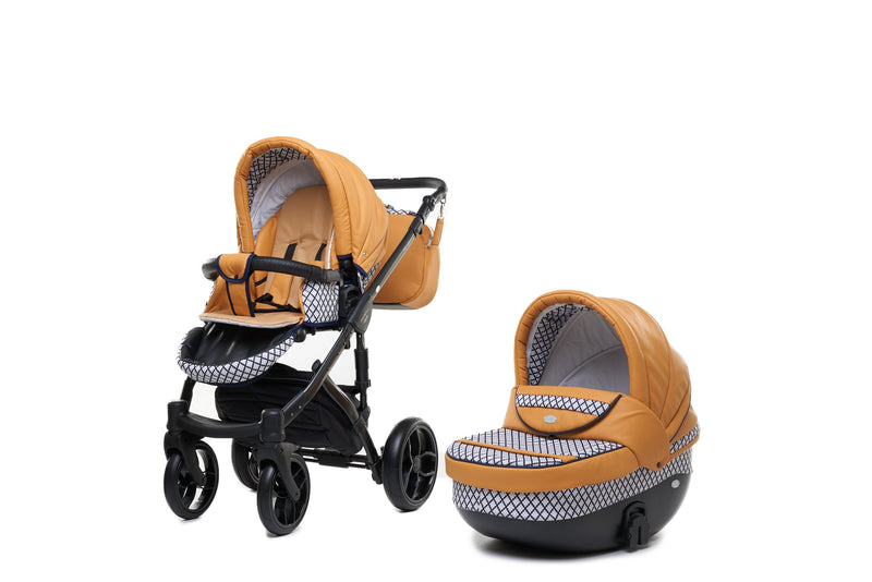 Baby Merc Faster 3 Stroller (2in1, mustard+black)