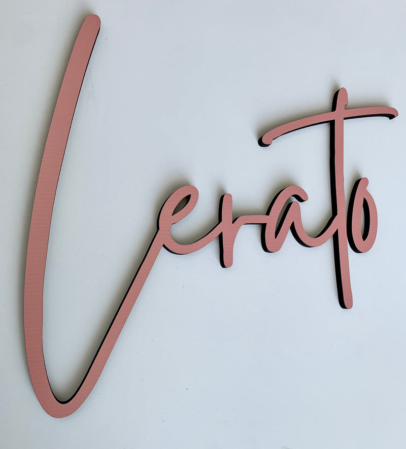 Laser Cut Coated Wooden Name Signs - 1 metre