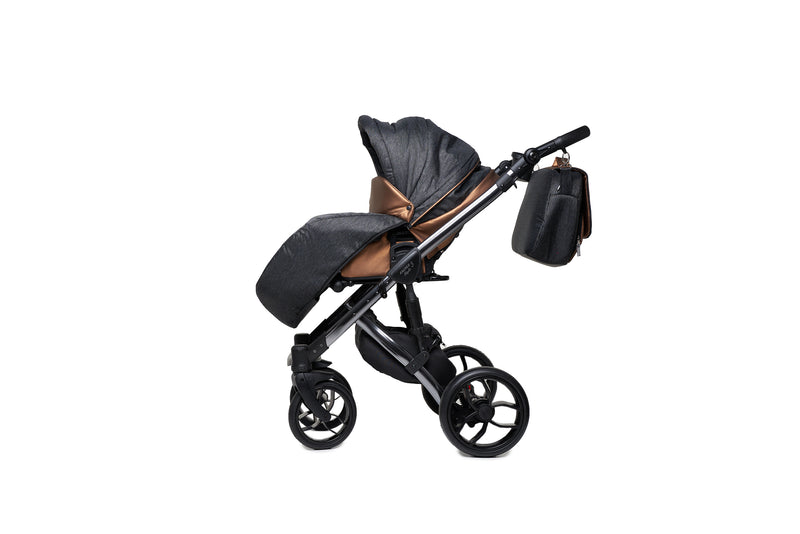 Baby Merc Faster 3 Limited Edition Travel System with stroller seat and foot cover (charcoal)