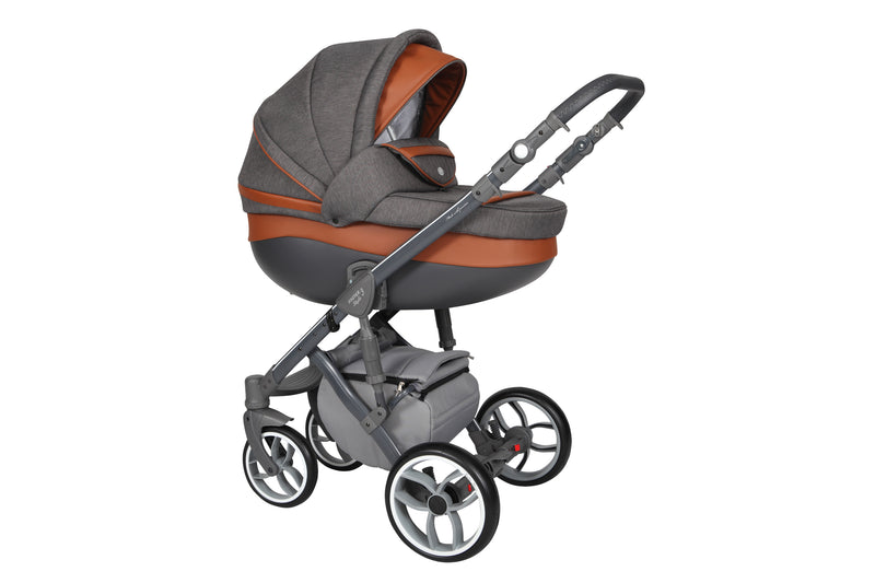 Baby Merc Faster 3 Travel System with carry cot (charcoal)