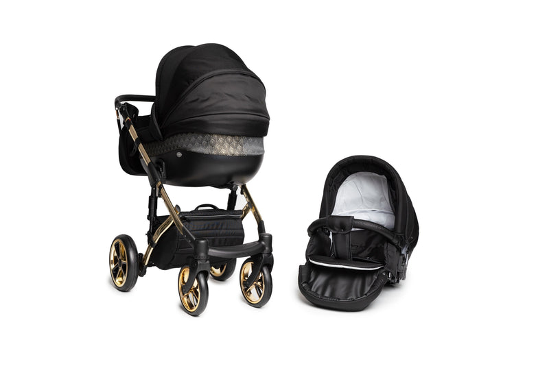 Baby Merc Faster 3 Limited Edition Stroller (2in1, black+gold)