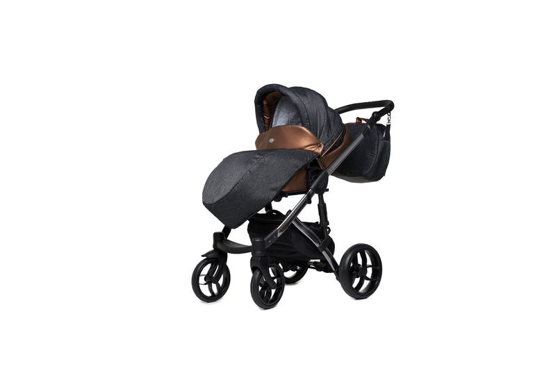 Baby Merc Faster 3 Limited Edition Travel System with stroller seat and foot cover (charcoal)