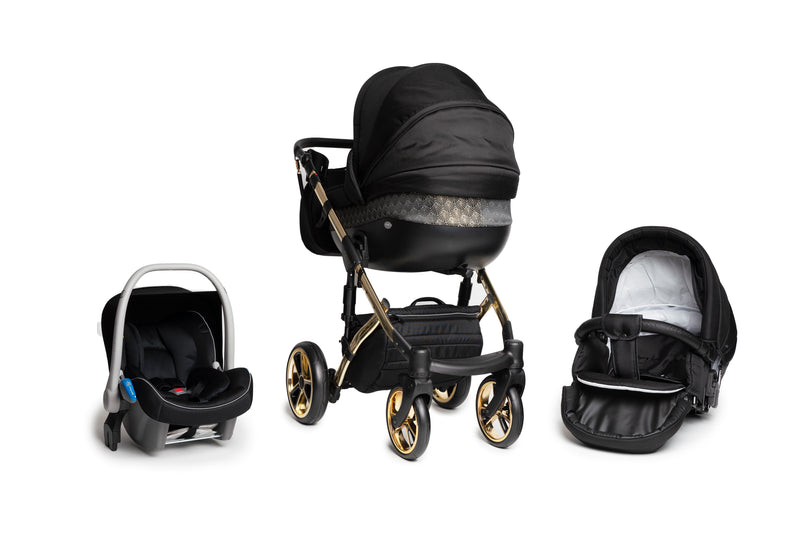 Baby Merc Faster 3 Limited Edition Travel System (black+gold)