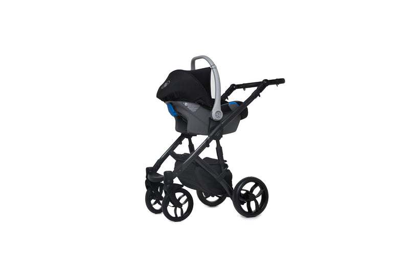 Baby Merc Faster 3 Travel System frame with car seat